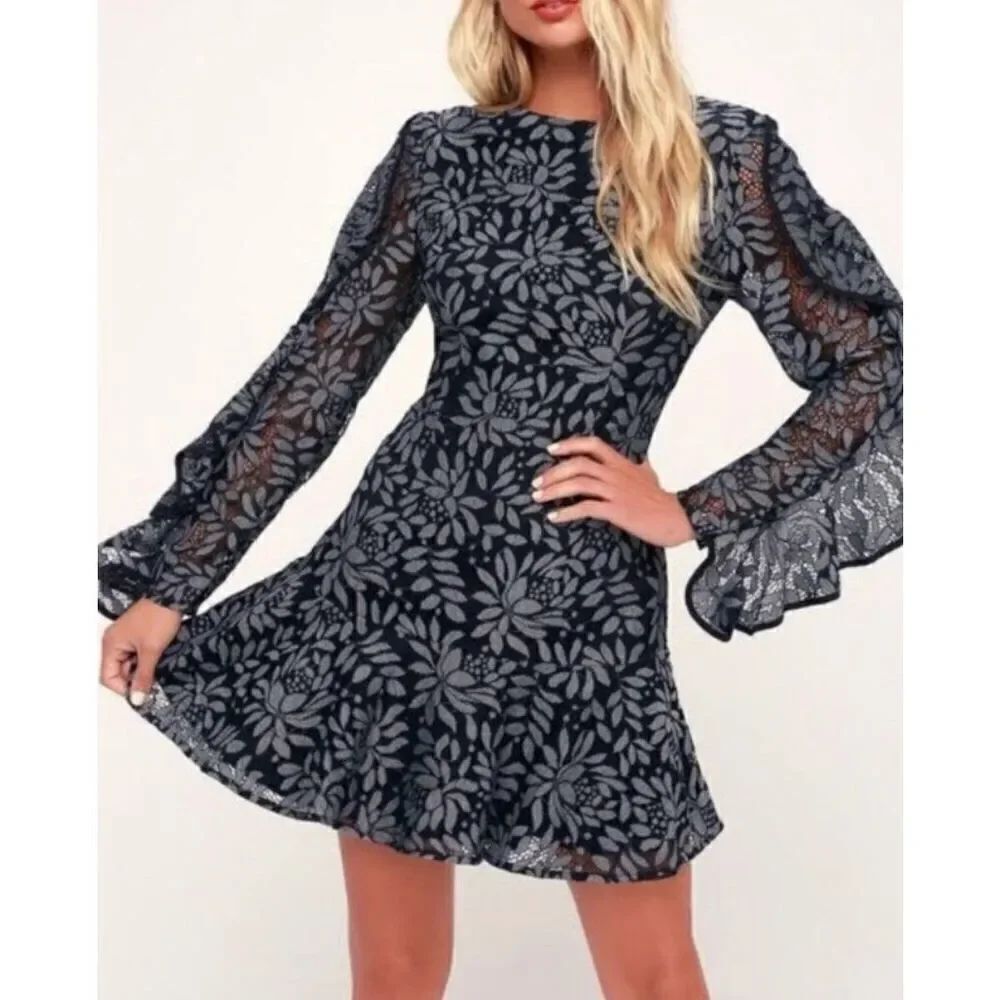 Keepsake Women's Engage Lace Long Sleeve Dress size XS